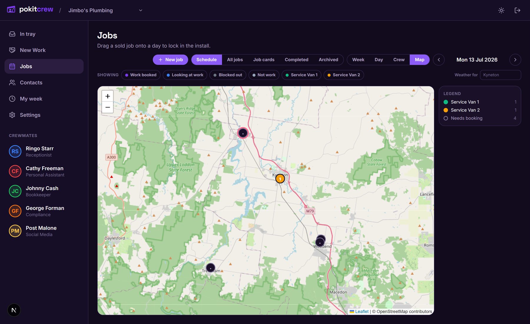 The run on a map